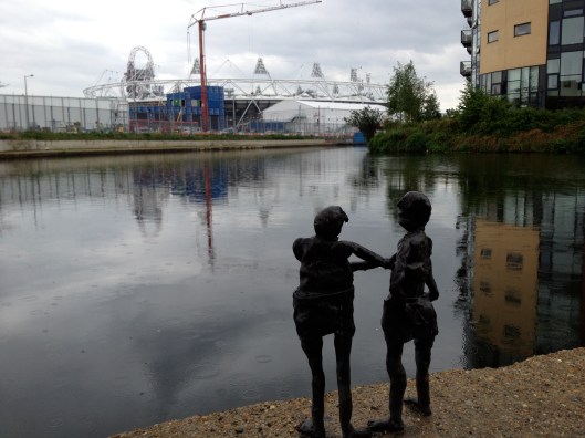 River Lea (Lee) and Olympic Stadium